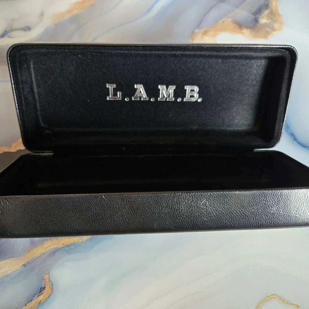 L.A.M.B. •Black Leather Eye Glass Case